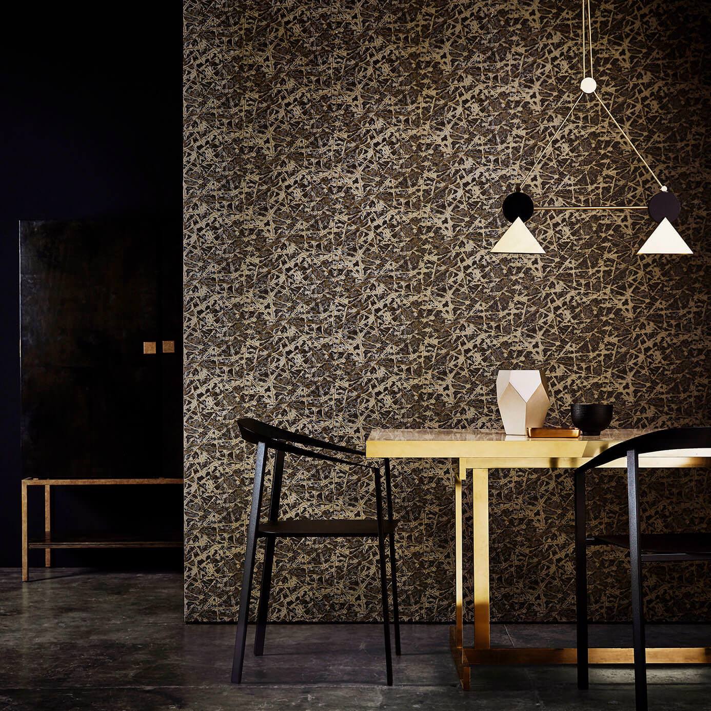 Harlequin Anthology Shatter Wallcovering - Copper Sienna