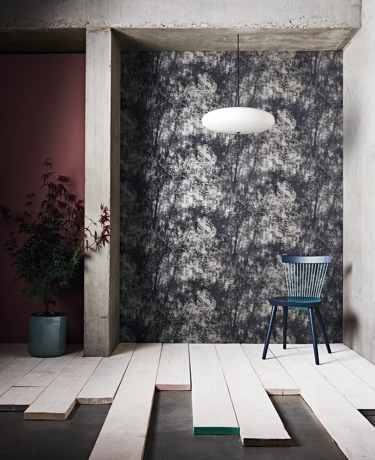 Black Edition Utsuro Flock Wallcovering