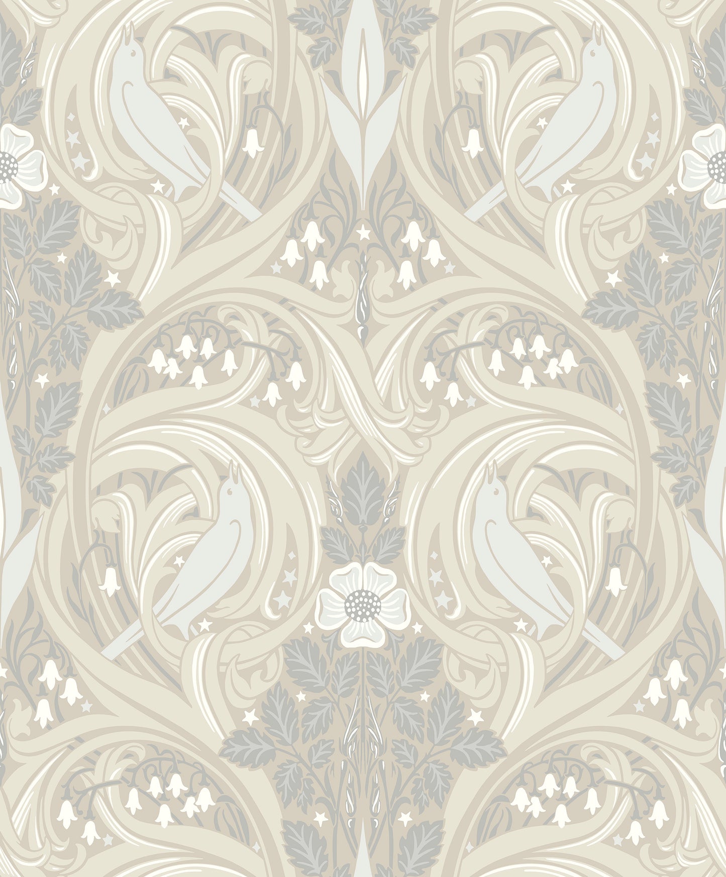 Galerie Bird Scroll Wallcovering