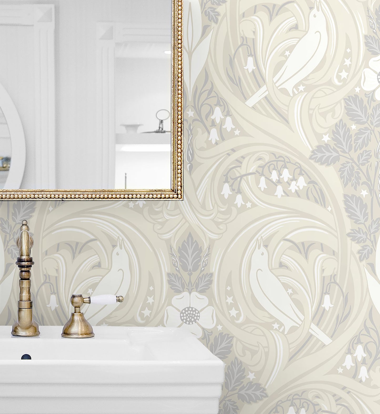 Galerie Bird Scroll Wallcovering