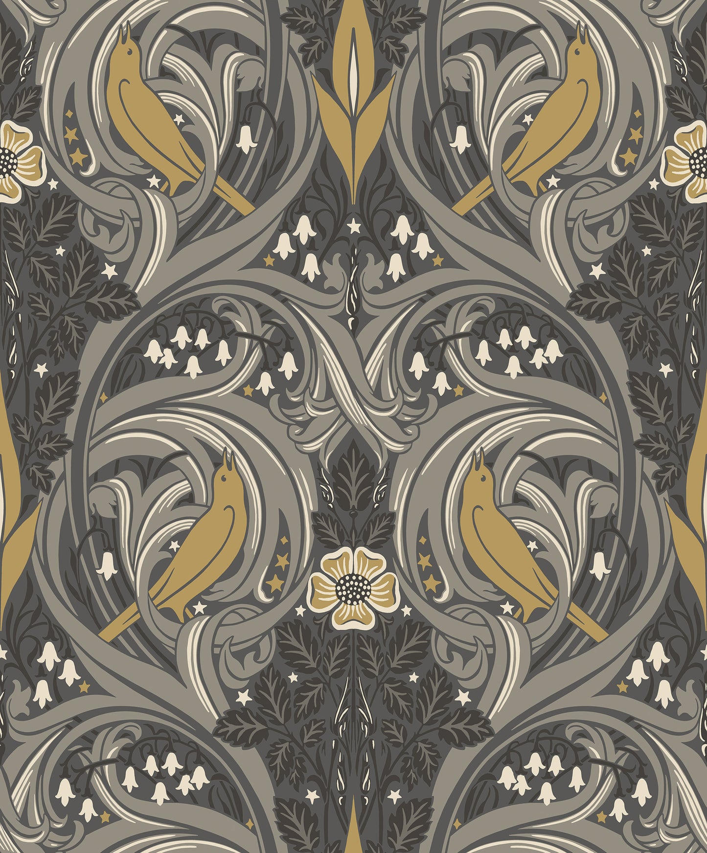 Galerie Bird Scroll Wallcovering