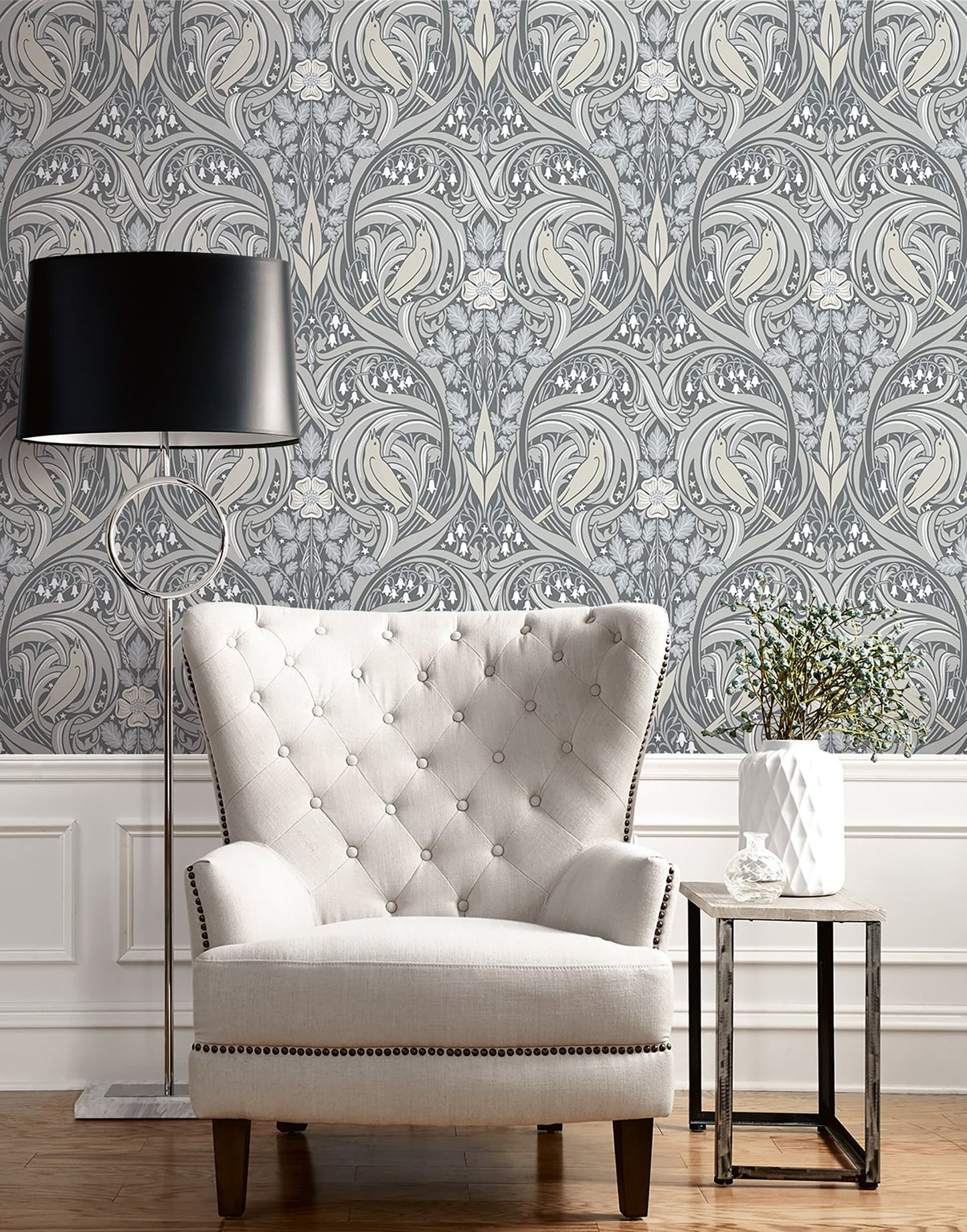 Galerie Bird Scroll Wallcovering