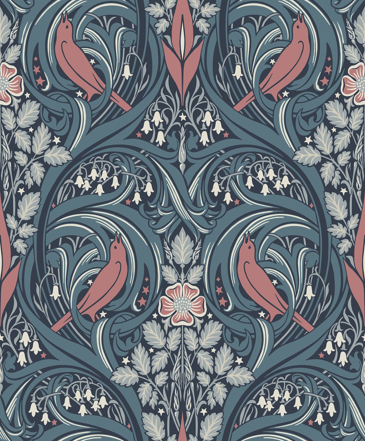 Galerie Bird Scroll Wallcovering