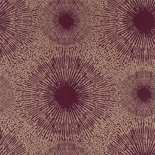 Harlequin Anthology Perlite Wallcovering- Ruby / Antique Brass