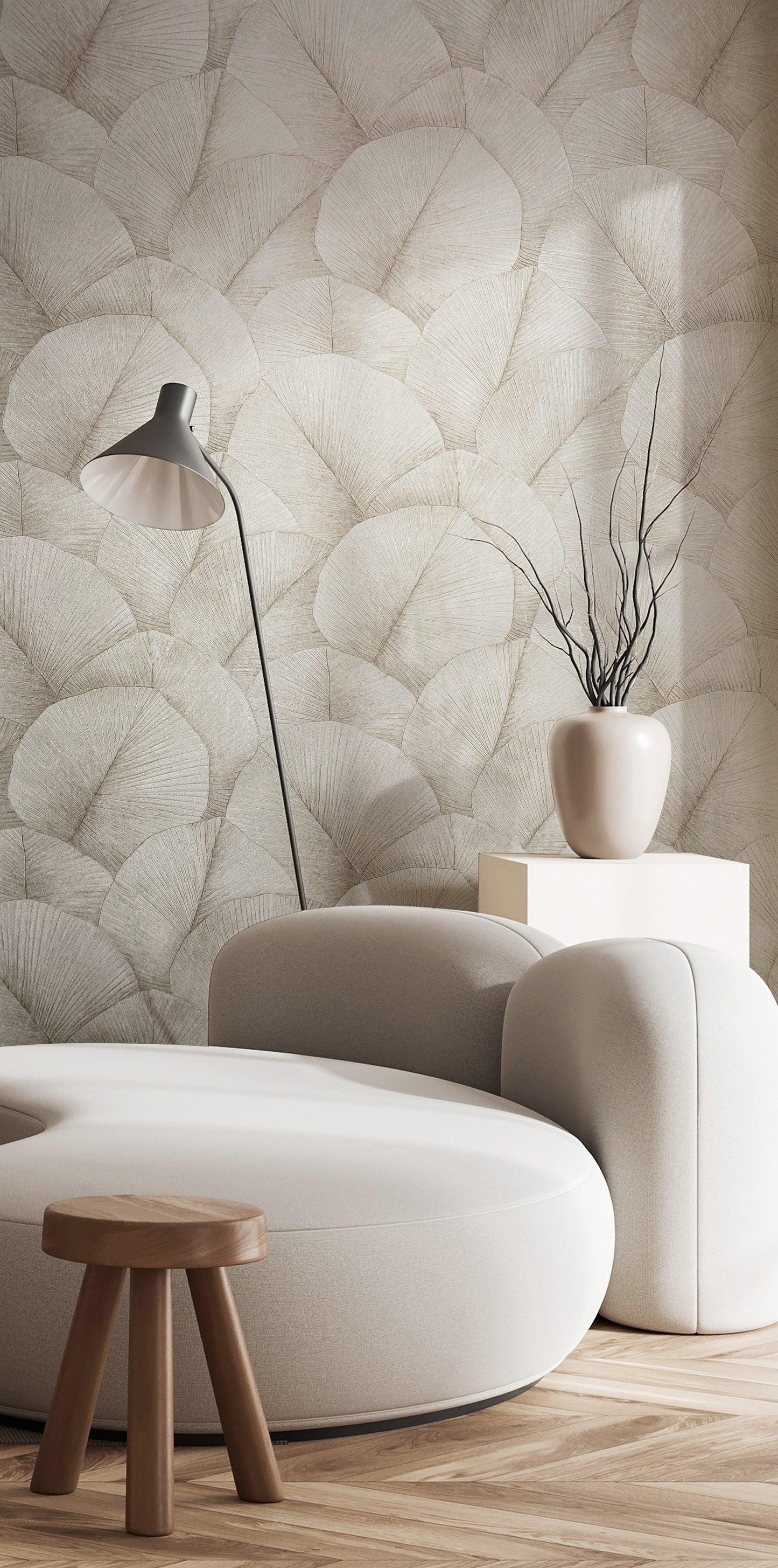 Galerie Kumano Oriental Leaf Wallpaper