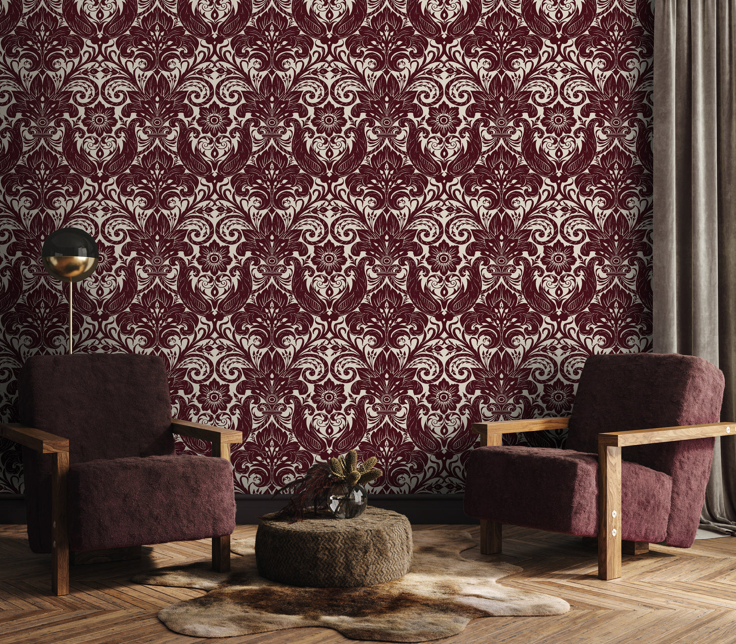 Off The Wall - Llewelyn-Bowen Damask Sauvage