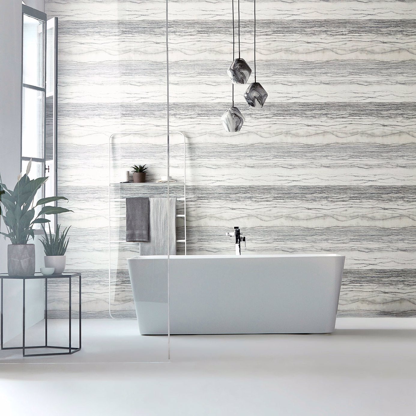 Harlequin Anthology Metamorphic Wallcovering- pyrite / Charcoal