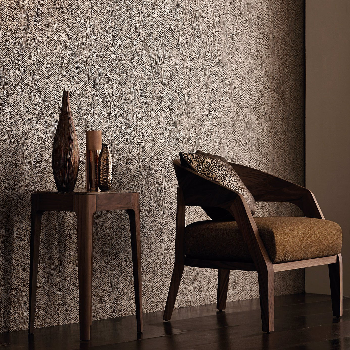 Harlequin Anthology Anaconda Wallcovering - Saphire