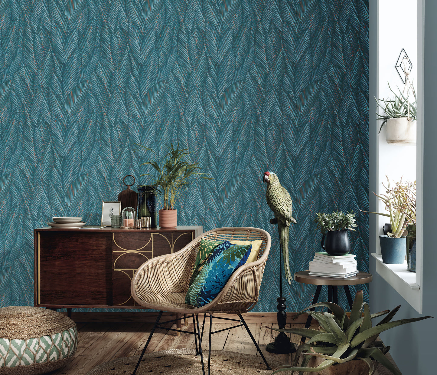 Erismann Martinique Leaf Motif Wallpaper