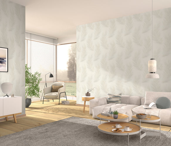 Erismann Aurora Leaf Motif Wallpaper