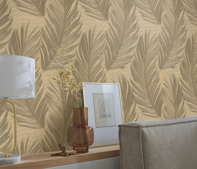 Erismann Aurora Leaf Motif Wallpaper