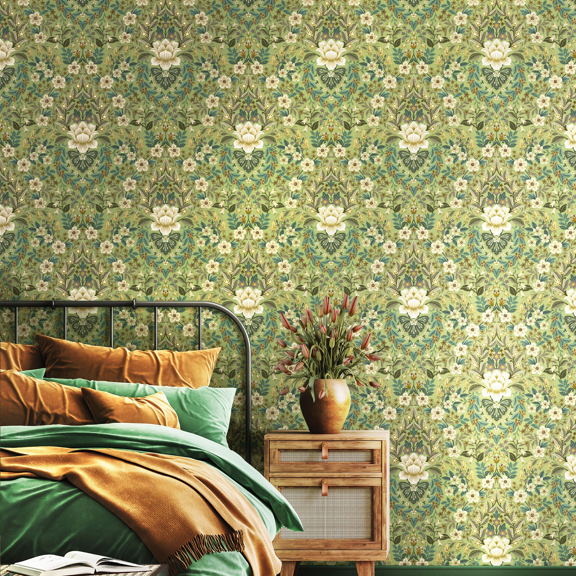 Galerie Floral Damask Wallpaper