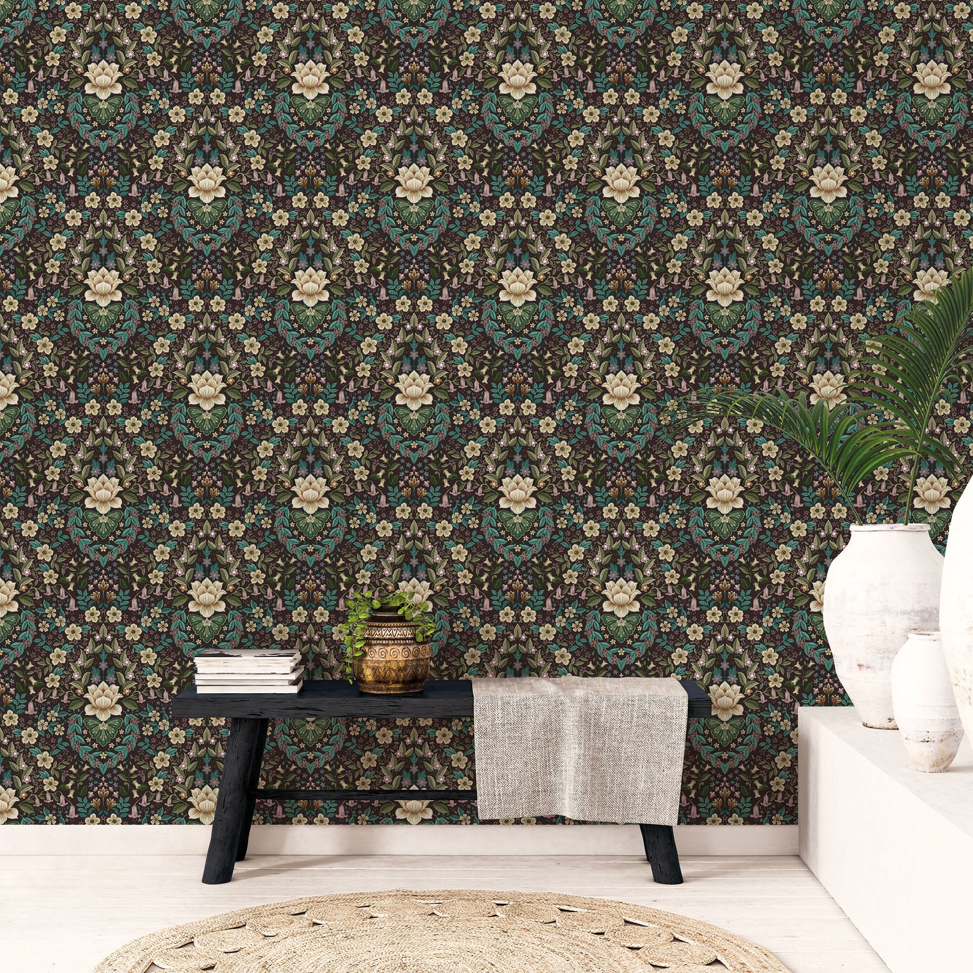 Galerie Floral Damask Wallpaper