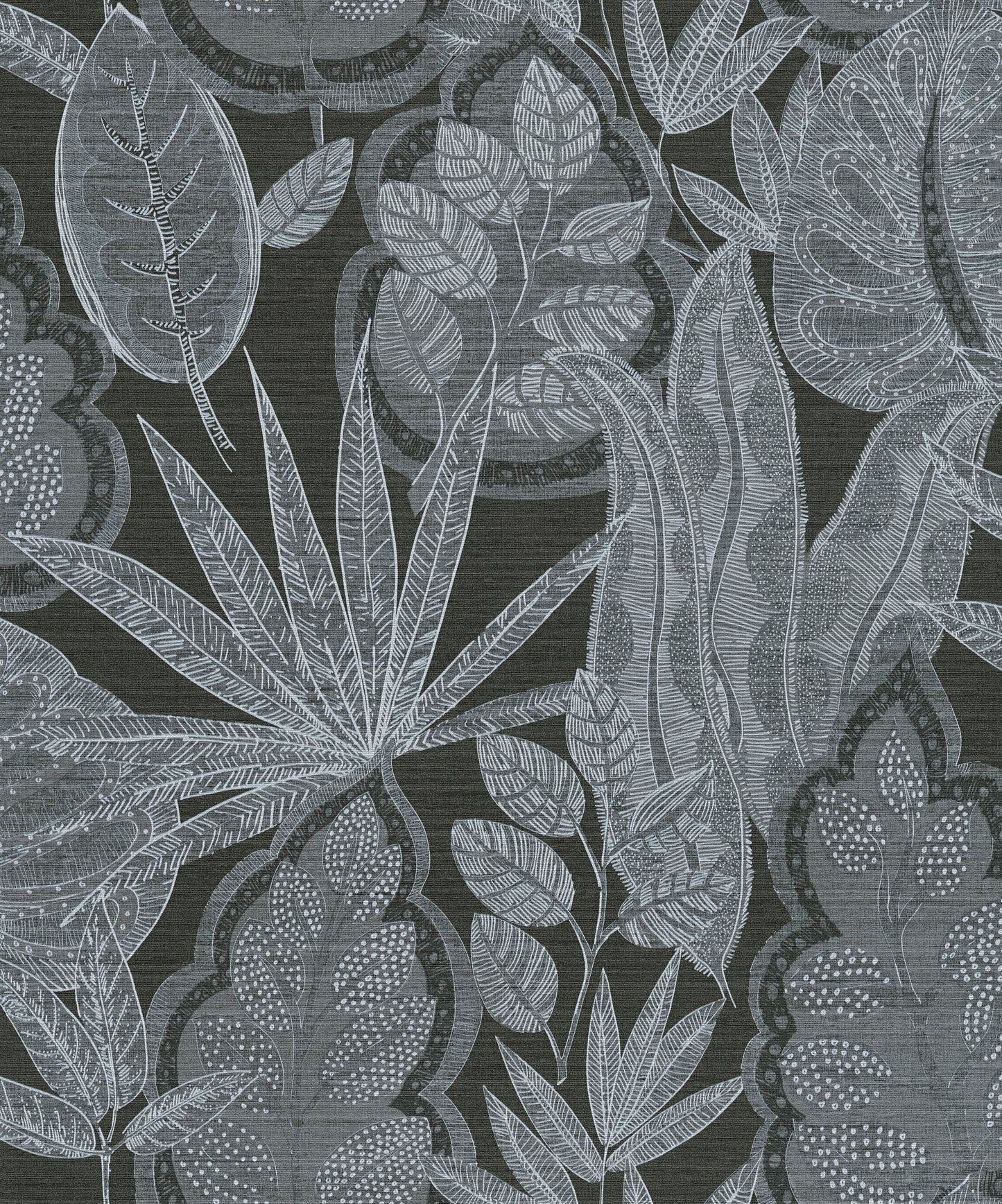 Flourish Grafic Leaf Wallpaper