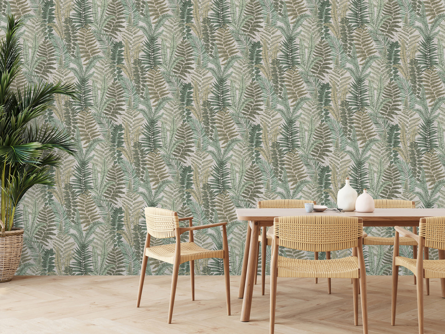 Flourish Fern Leaf Wallpaper