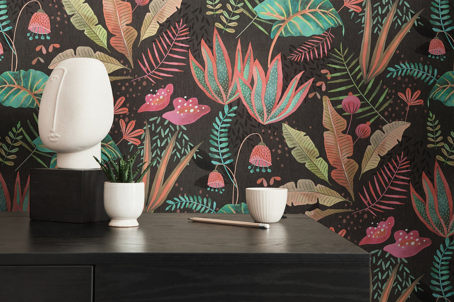 Flourish Mix Leaves Wallpaper