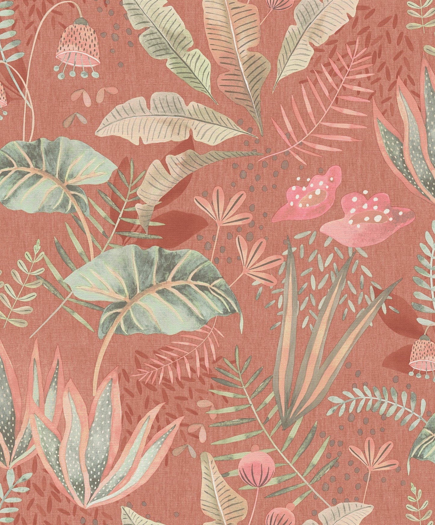 Flourish Mix Leaves Wallpaper