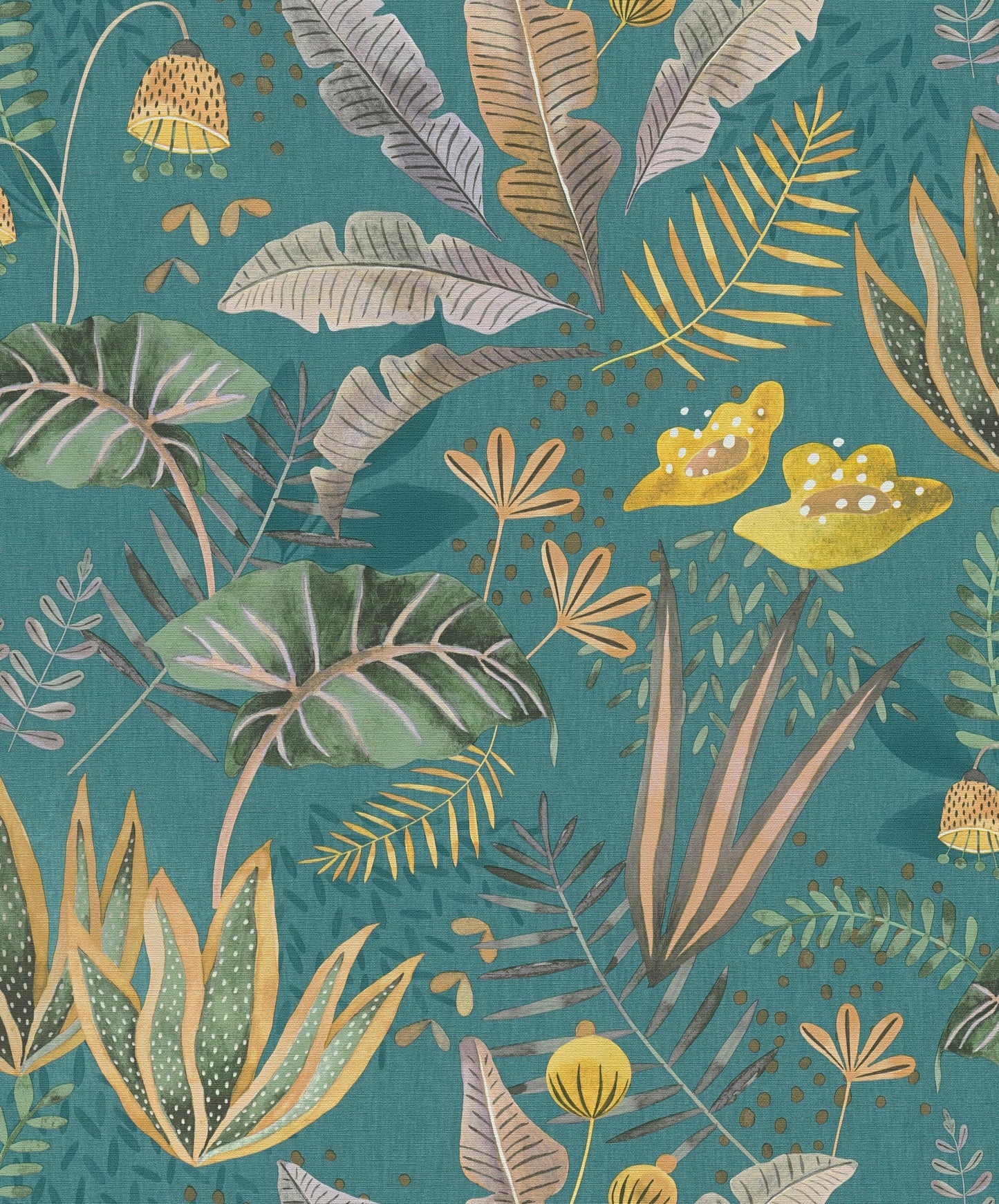 Flourish Mix Leaves Wallpaper