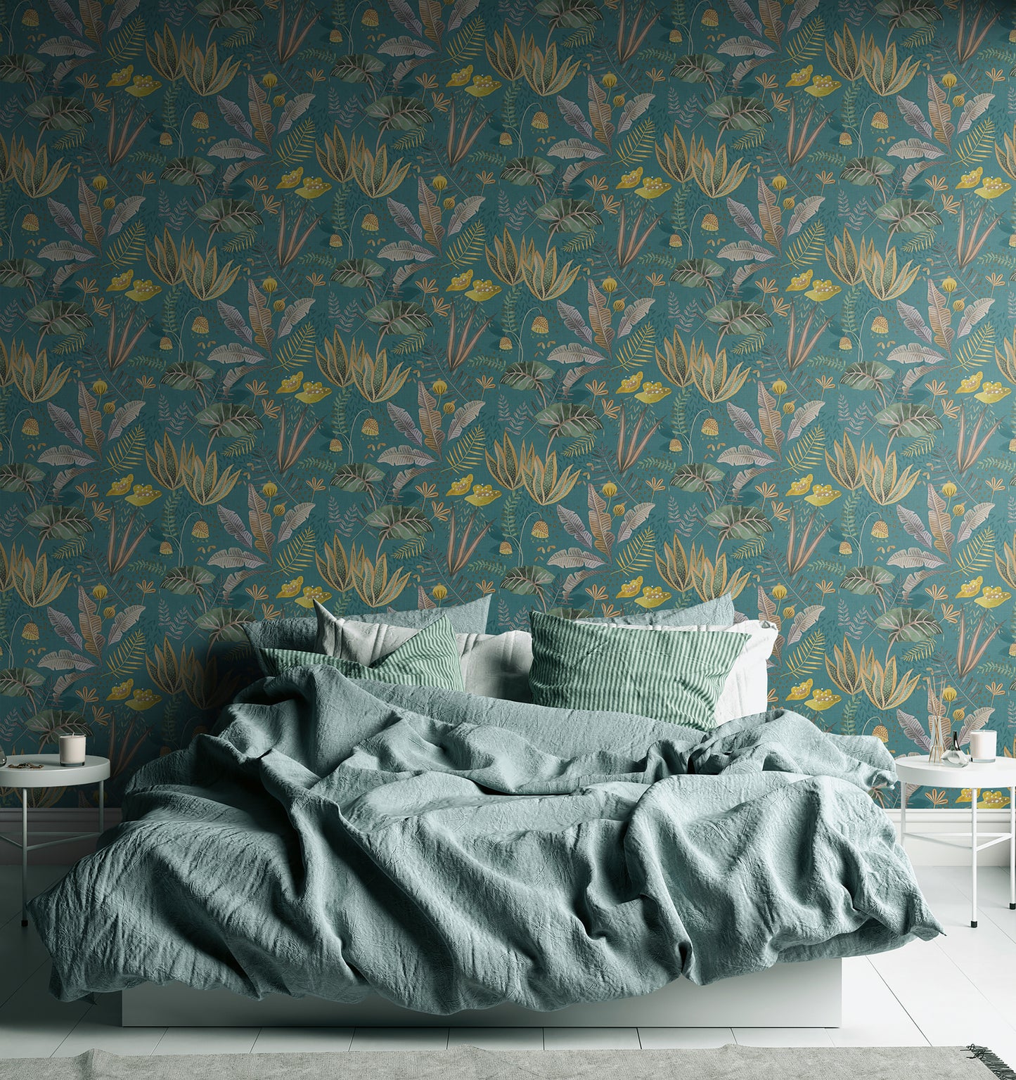 Flourish Mix Leaves Wallpaper