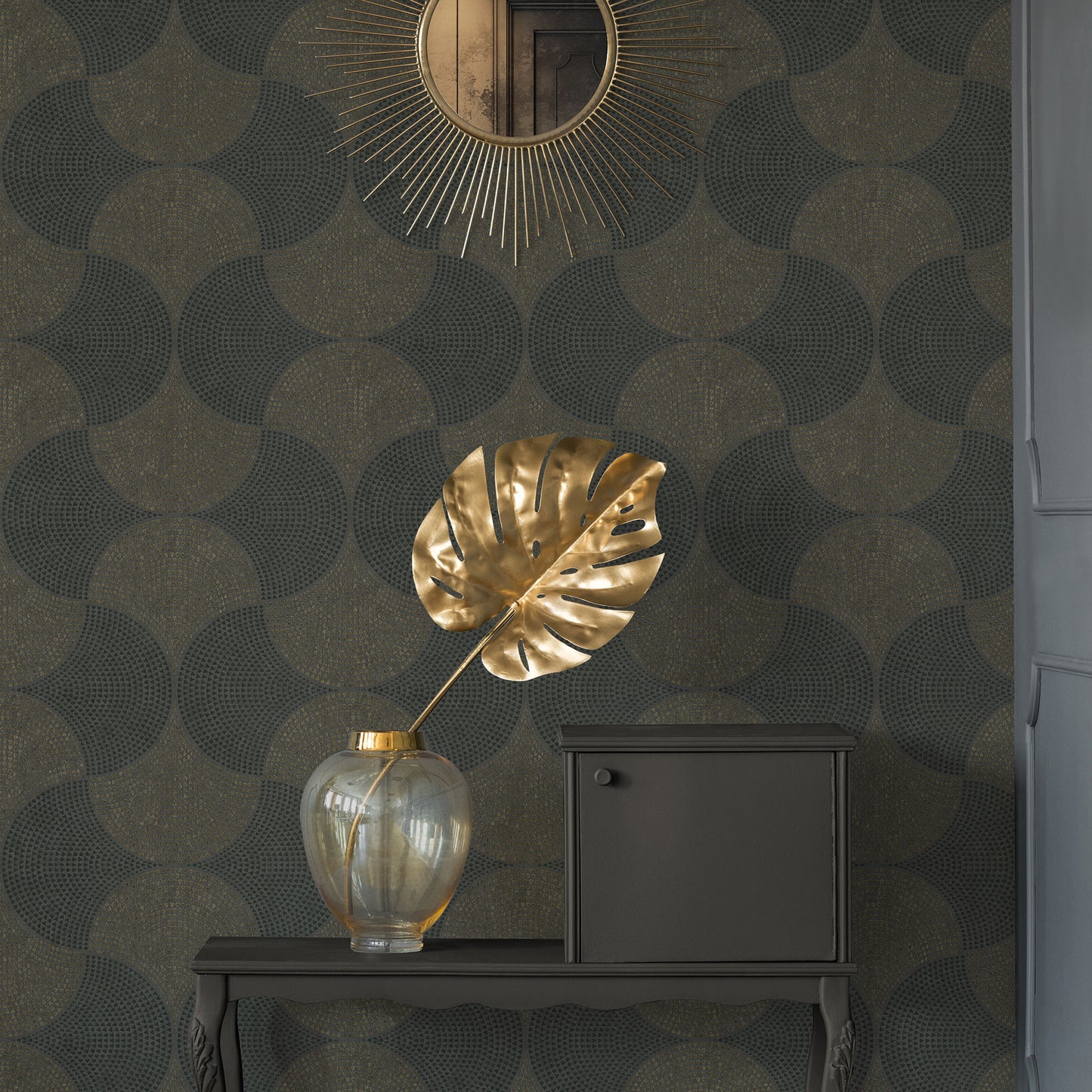 Galerie Havana Mosaic Fan Motif Wallpaper