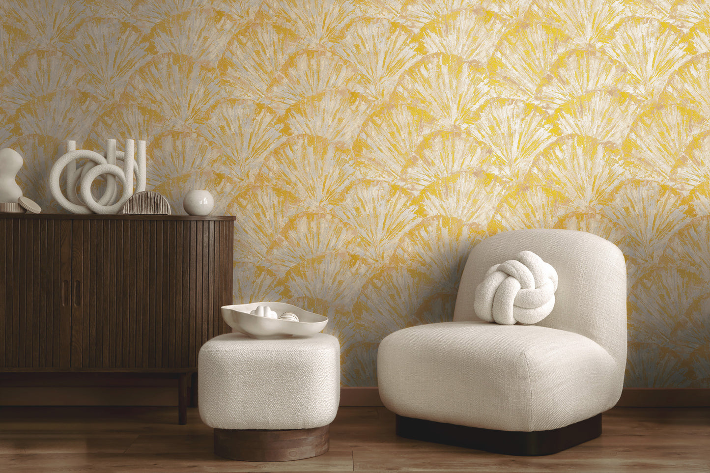 Horizon Fan Motif Wallpaper