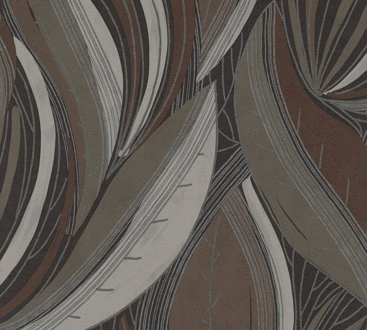 Horizon Flowing Leaf Wallpaper